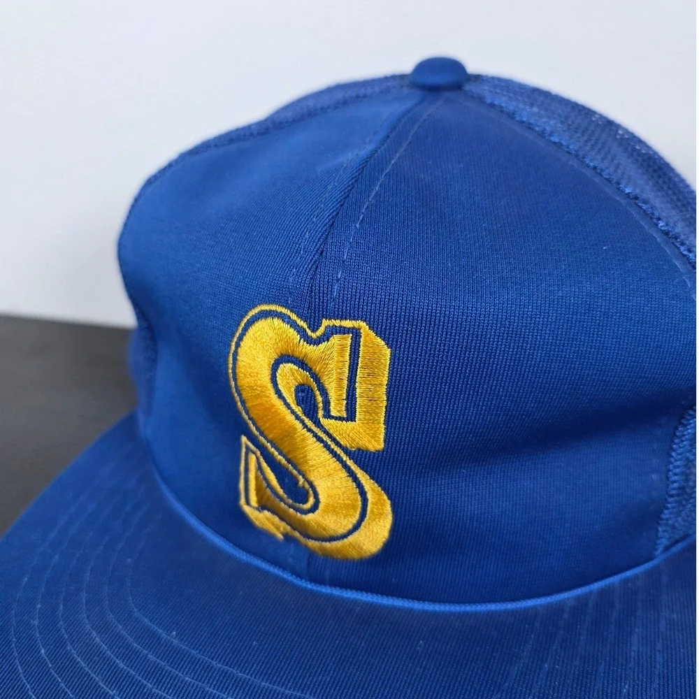 Vintage‎ Seattle Mariners Sports Specialties Trucker Hat Blue Snapback MLB Cap